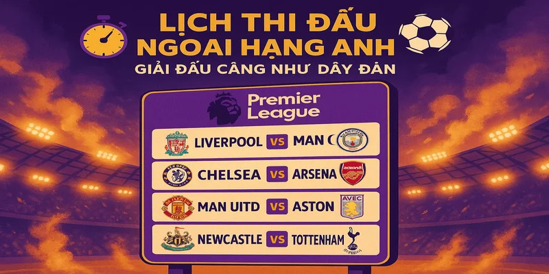 Lịch thi đấu Ngoại Hạng Anh đầy đủ chi tiết